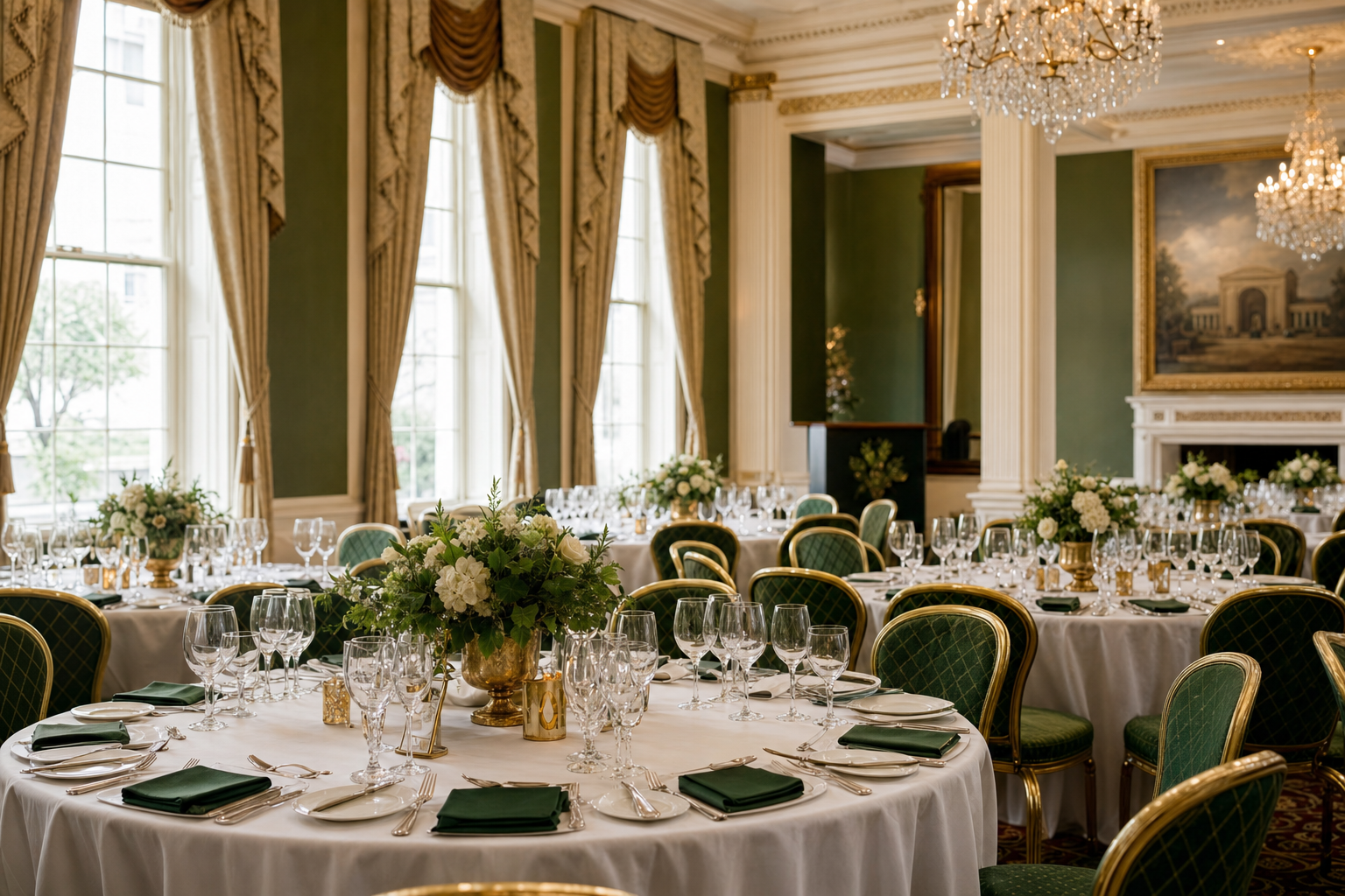 A ballroom set for the Irish Sporting Legends' Lunch